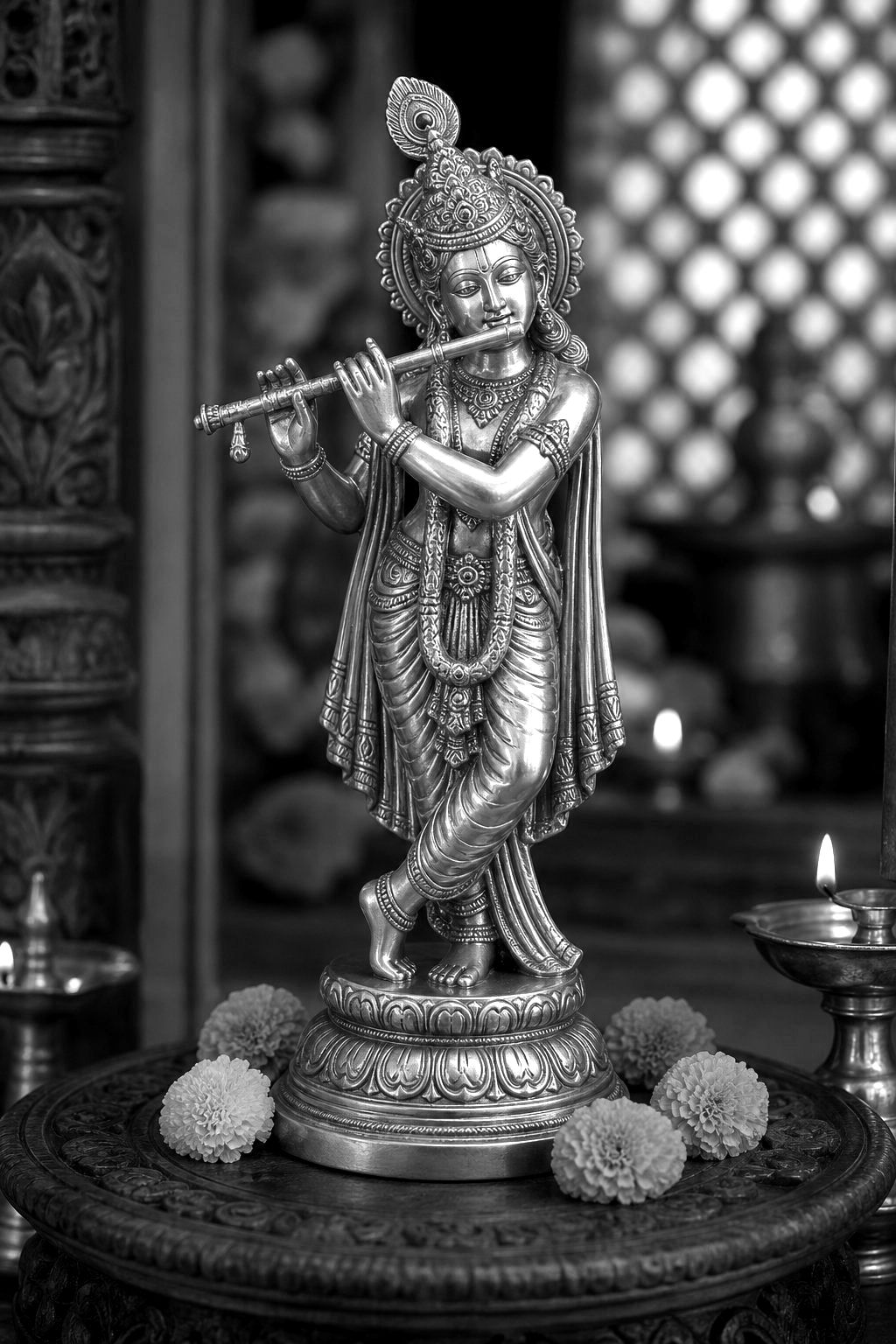 Krishna, Radha and Ram Parivar idols at Monalisa NXT Emporium